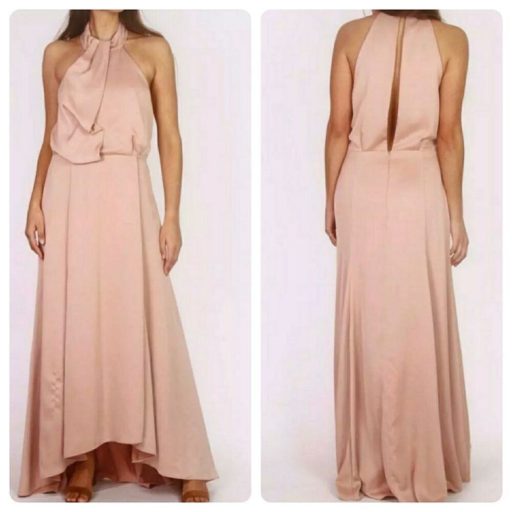Camila and Mark Petal Senna -Neck Evening Gown - Picture 3 of 13